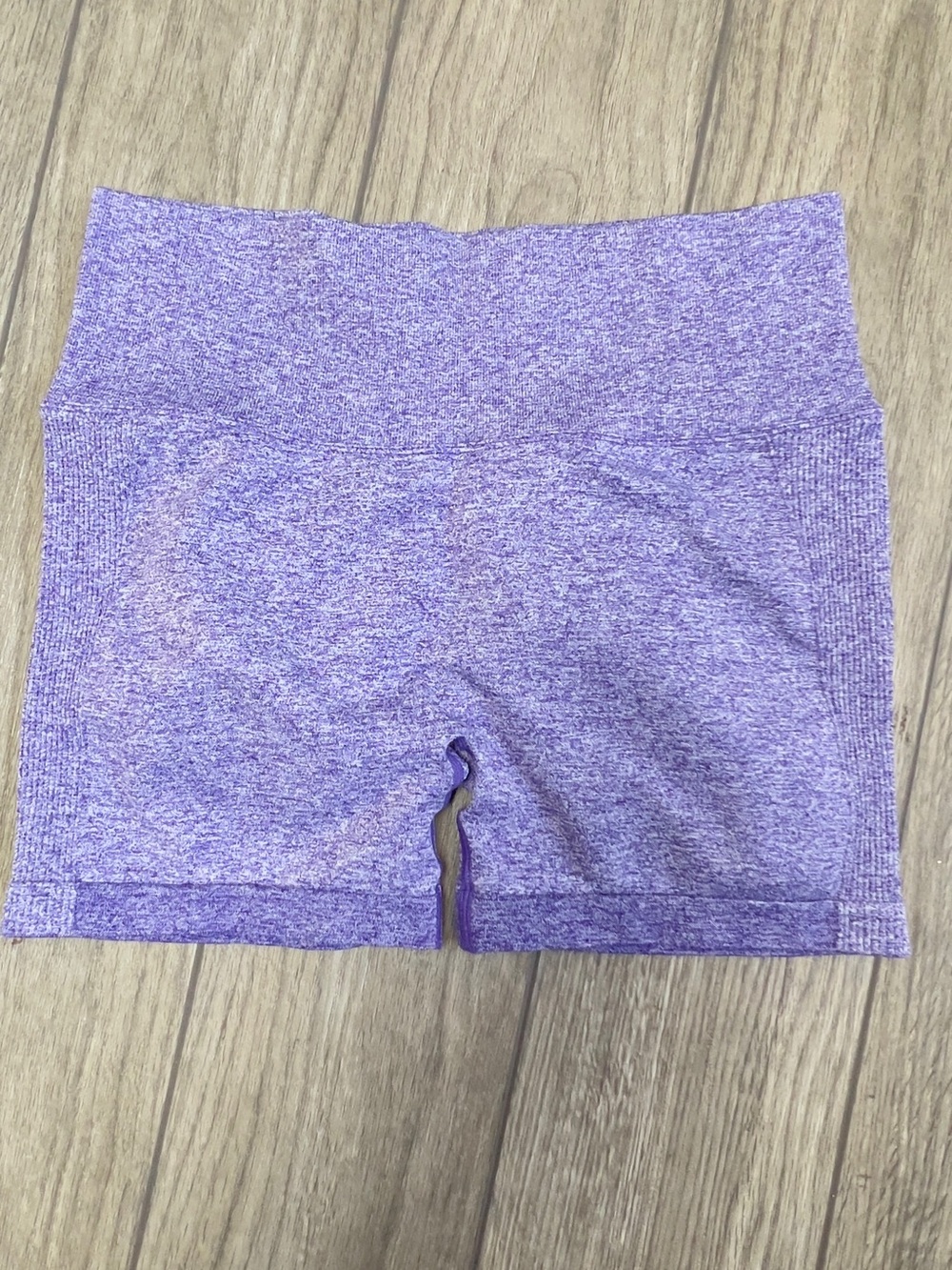 High-Rise Purple Seamless Bike Shorts